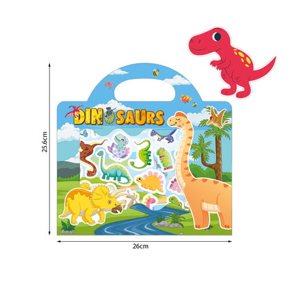 Kids DIY Puzzle Sticker Book, Reusable Scene Cute Cartoon Animal Stickers, Learning Cognition Toys, Back to School Gift