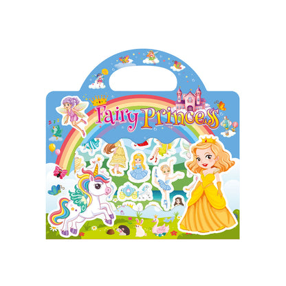 Kids DIY Puzzle Sticker Book, Reusable Scene Cute Cartoon Animal Stickers, Learning Cognition Toys, Back to School Gift