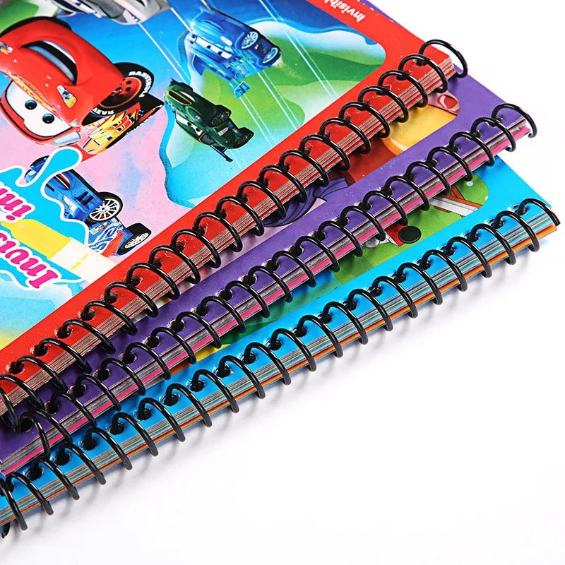 DIY Magic Watercolor Painting Book for Kids, Frozen Disney Puzzle Graffiti, Mickey Mouse Sofia Cars Cartoon Gift