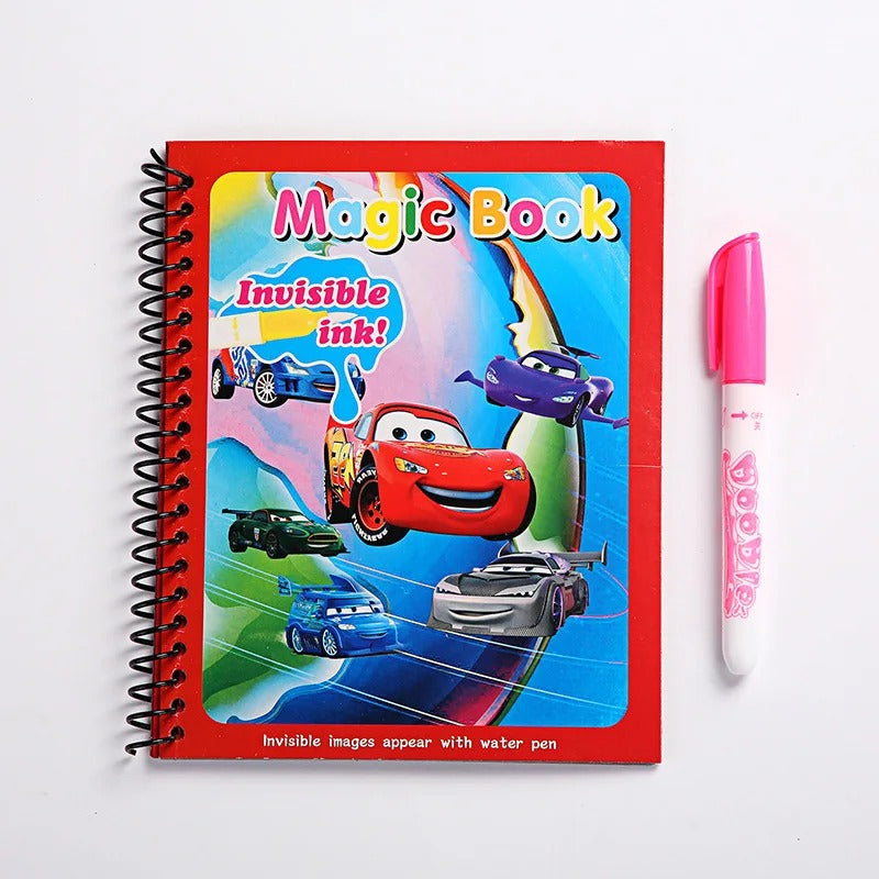 DIY Magic Watercolor Painting Book for Kids, Frozen Disney Puzzle Graffiti, Mickey Mouse Sofia Cars Cartoon Gift
