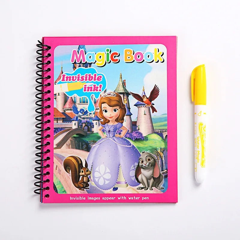 DIY Magic Watercolor Painting Book for Kids, Frozen Disney Puzzle Graffiti, Mickey Mouse Sofia Cars Cartoon Gift