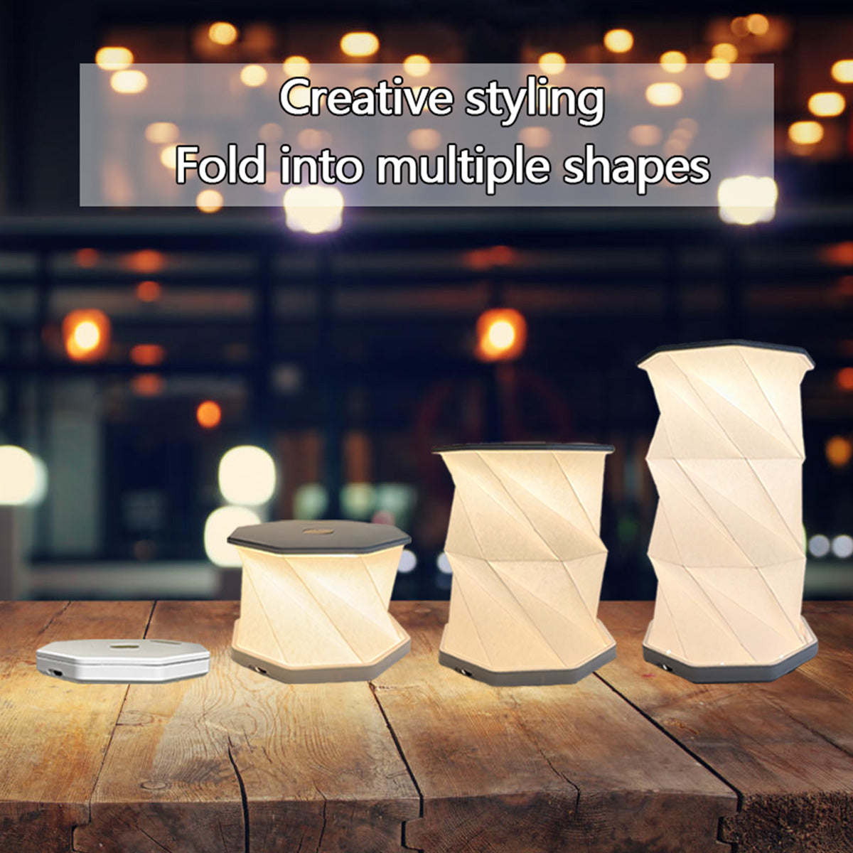 Creative Foldable Atmosphere Light Rotating Night Light USB LED Table Light For Bedroom Bedhead Dec 2