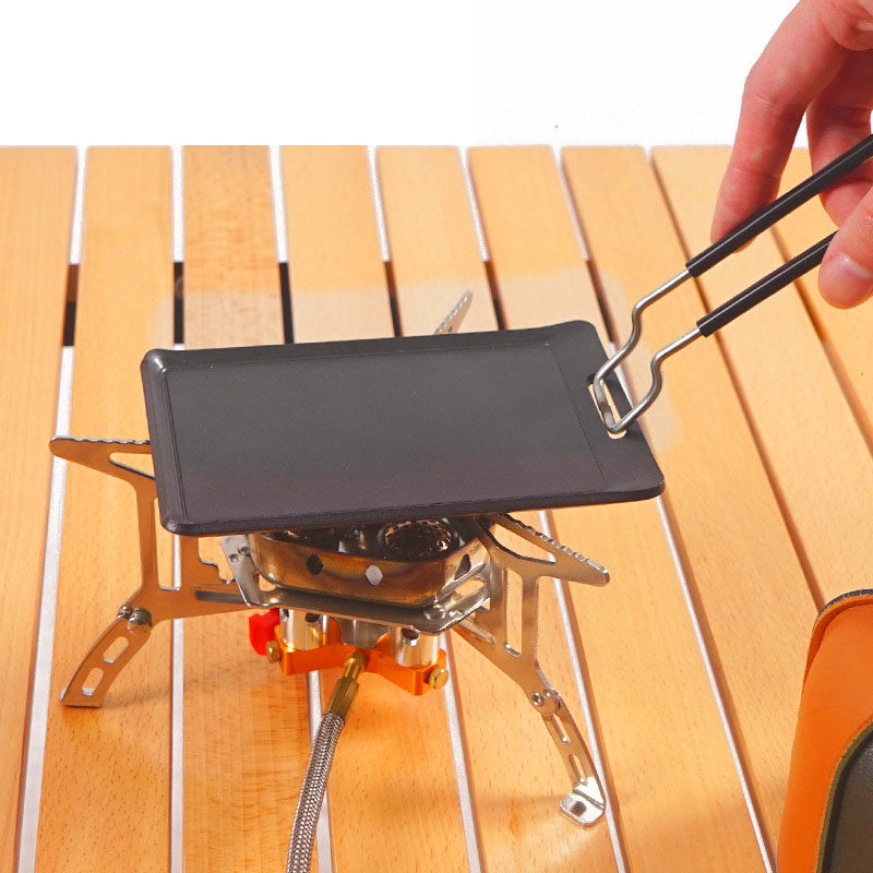 Portable Camping Cookware,Mini Iron Frying Pan for Travel & Outdoor BBQ,Compact Grill Pan for Hiking, Picnics &Adventure