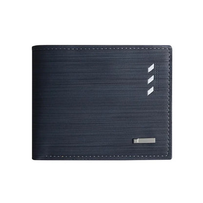 Luxury Leather Men Wallet, Cards Holder for Men, Portable Two Fold Billfold, Designer Small Purse Gift