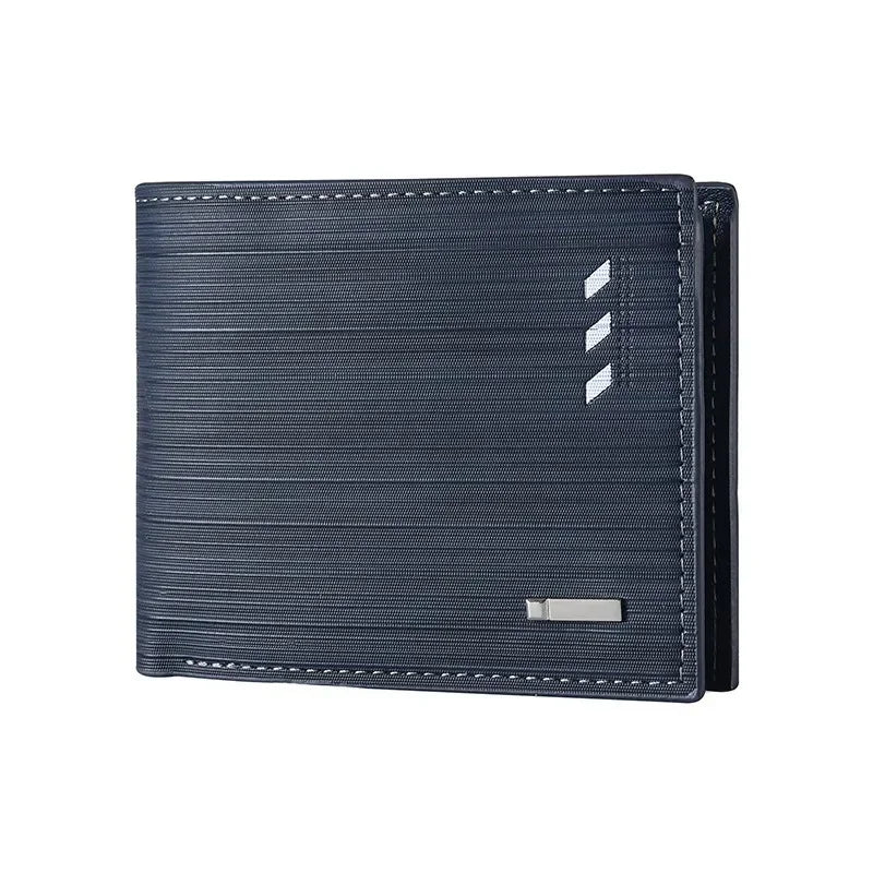 Luxury Leather Men Wallet, Cards Holder for Men, Portable Two Fold Billfold, Designer Small Purse Gift