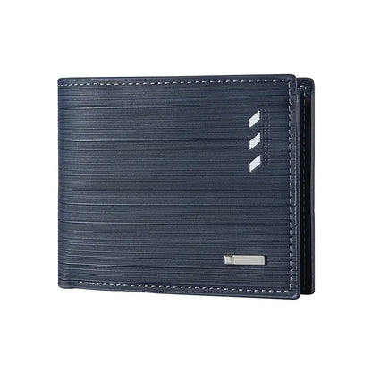 Luxury Leather Men Wallet, Cards Holder for Men, Portable Two Fold Billfold, Designer Small Purse Gift