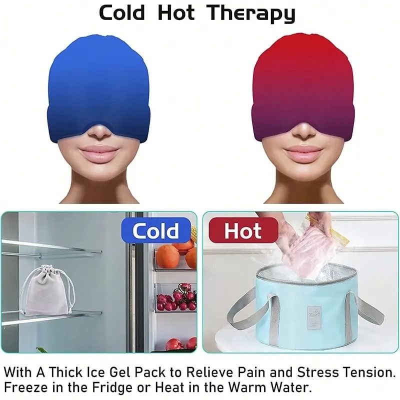 Gel Ice Headache Relief Hat Cold Therapy Cap 2