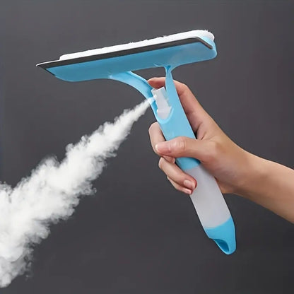 Household Multi-Function Glass Cleaning Mirror with Watering Can, 3-in-1 Glass Scraper, Window Scraper for Spotles Shine