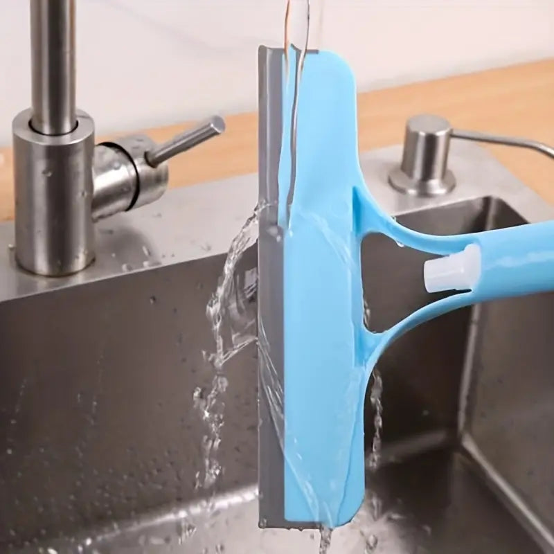 Household Multi-Function Glass Cleaning Mirror with Watering Can, 3-in-1 Glass Scraper, Window Scraper for Spotles Shine