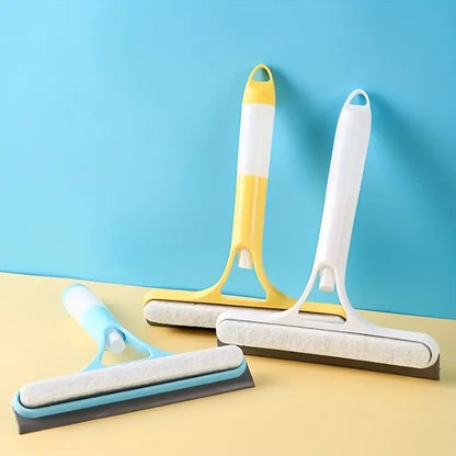 Household Multi-Function Glass Cleaning Mirror with Watering Can, 3-in-1 Glass Scraper, Window Scraper for Spotles Shine