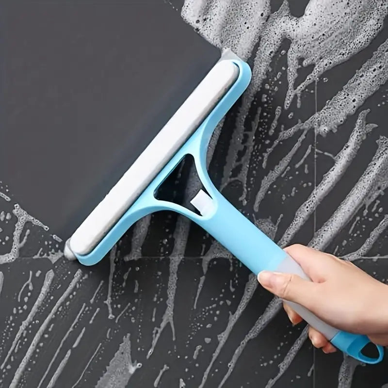 Household Multi-Function Glass Cleaning Mirror with Watering Can, 3-in-1 Glass Scraper, Window Scraper for Spotles Shine