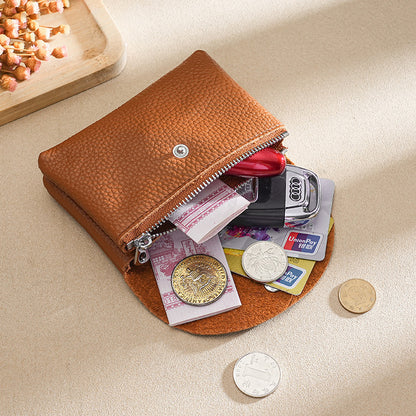 PU Leather Luxury Coin Purse Business Card Wallet With Zipper Personalized Initials Holder Ideal Gi 6