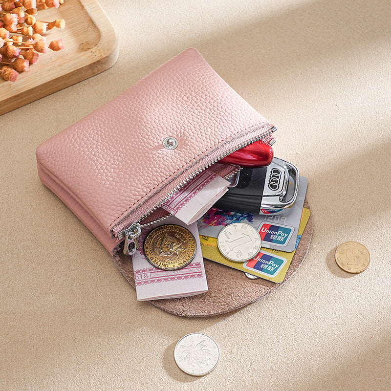 PU Leather Luxury Coin Purse Business Card Wallet With Zipper Personalized Initials Holder Ideal Gi 10