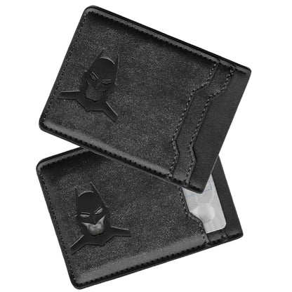 Slim Bat ID Wallet Leather Card Holder Case Wallet, Superhero Mask Gift for Dad, Son, Husband