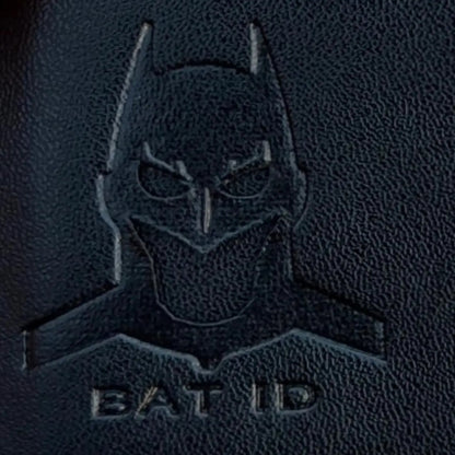 Slim Bat ID Wallet Leather Card Holder Case Wallet, Superhero Mask Gift for Dad, Son, Husband