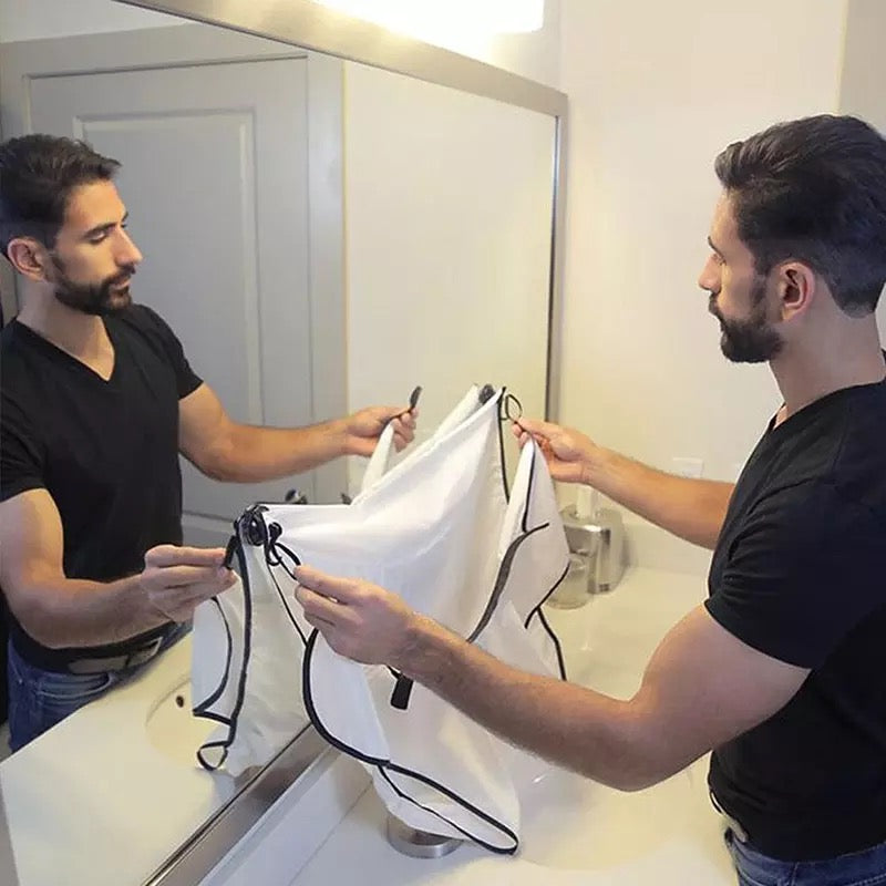 Male Shaving Apron Beard Catcher Cape, Hairdresser & Barber Bib for Men Shaver Cleaning Face Bib for Shaved Hair