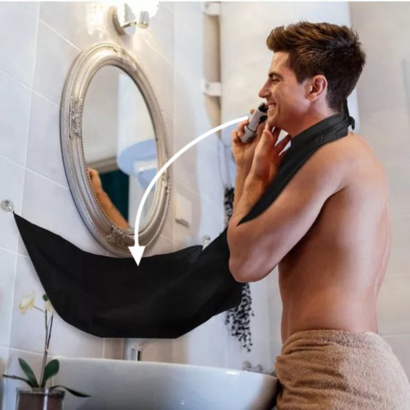 Male Shaving Apron Beard Catcher Cape, Hairdresser & Barber Bib for Men Shaver Cleaning Face Bib for Shaved Hair