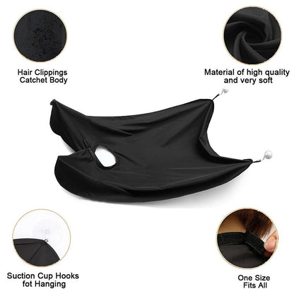Male Shaving Apron Beard Catcher Cape, Hairdresser & Barber Bib for Men Shaver Cleaning Face Bib for Shaved Hair