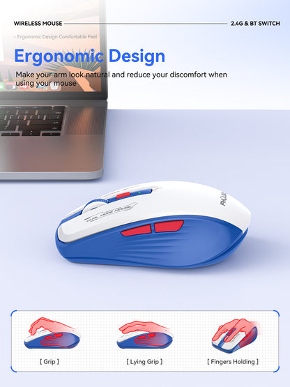 Xiaomi Bluetooth Mouse Wireless Dual Mode, Silent 1600 DPI, Ergonomic Portable Mouse for Android, PC, Laptop