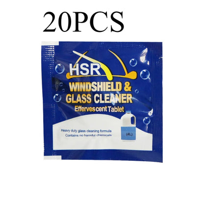 All-Season Windshield Washer Effervescent Tablet, Solid Concentrate, Shellac-Free Formula for Streak-Free Cleaning