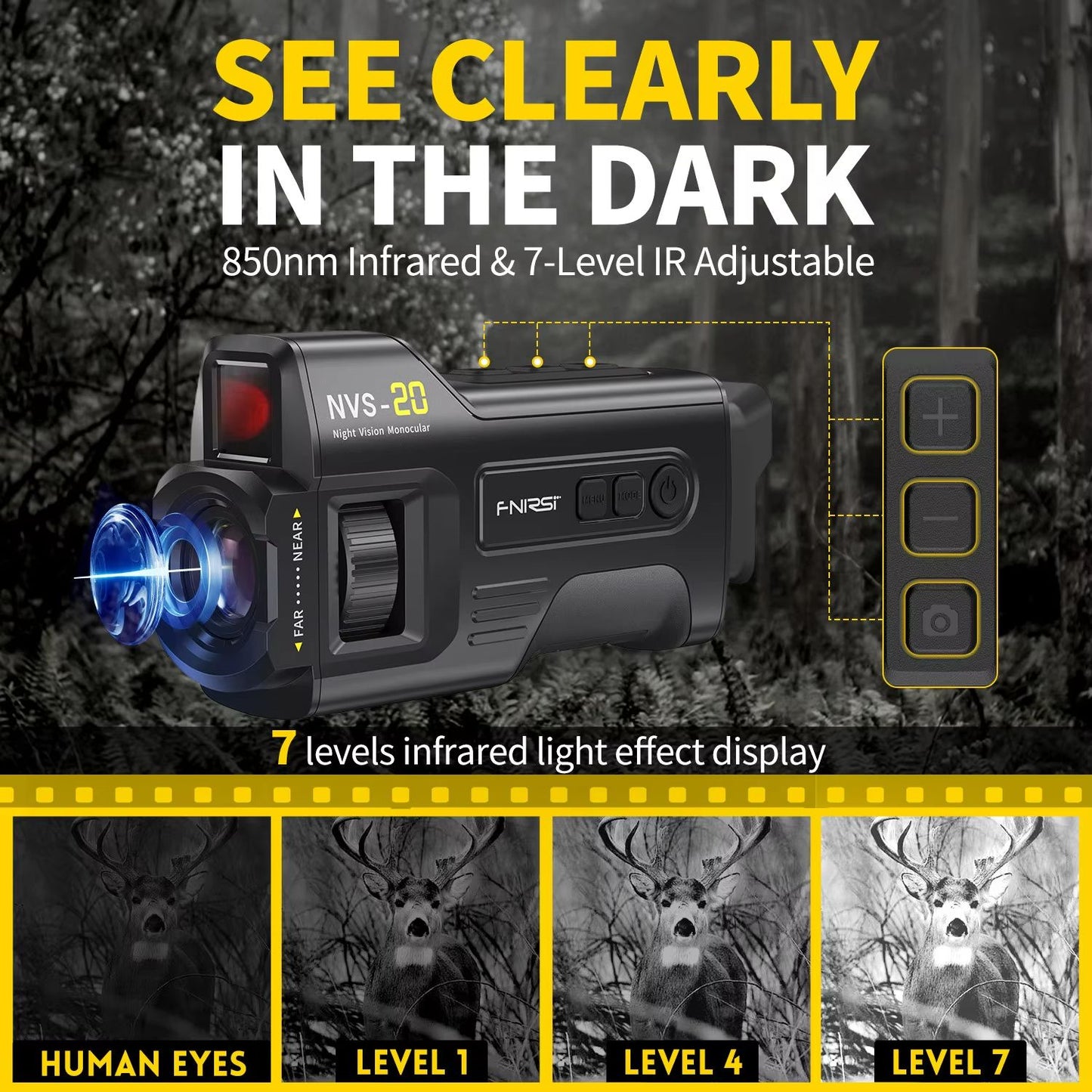 FNIRSI 4K Digital Night Vision Scope For Hunting And Camping 3