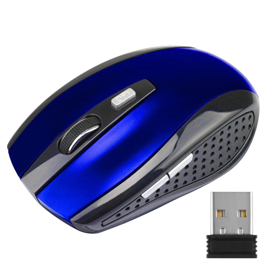 Wireless Mouse Adjustable DPI, Optical Gaming Mouse, 6 Button Gamer Mice with USB Receiver for Laptop Desktop PC