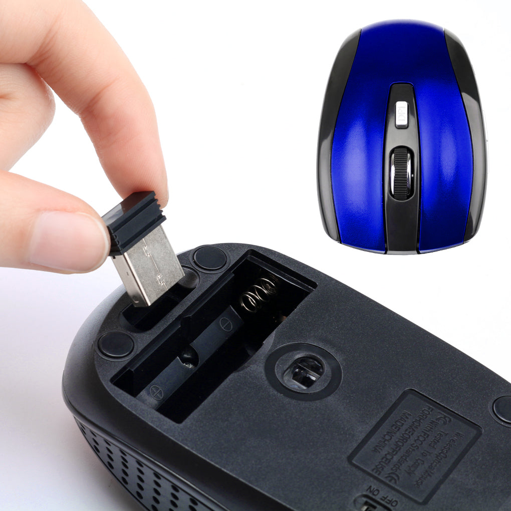 Wireless Mouse Adjustable DPI, Optical Gaming Mouse, 6 Button Gamer Mice with USB Receiver for Laptop Desktop PC