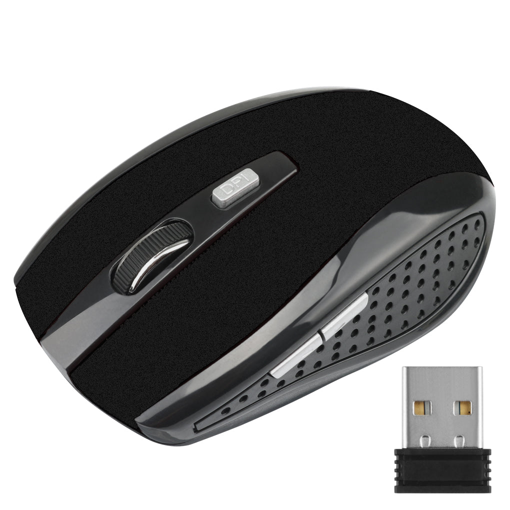 Wireless Mouse Adjustable DPI, Optical Gaming Mouse, 6 Button Gamer Mice with USB Receiver for Laptop Desktop PC