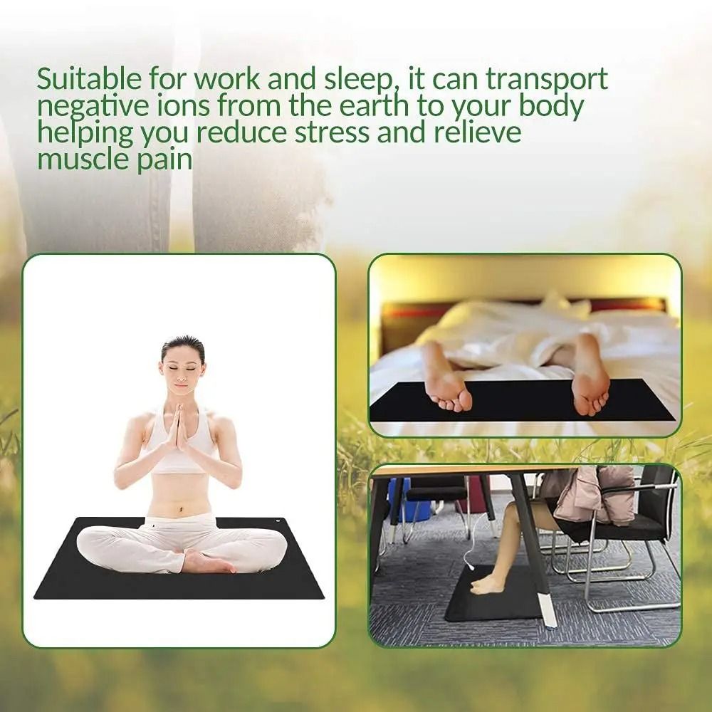 90x60cm Grounding Mat With Earthing Cable For Sleep EMF Recovery And Electrostatic Discharge 5