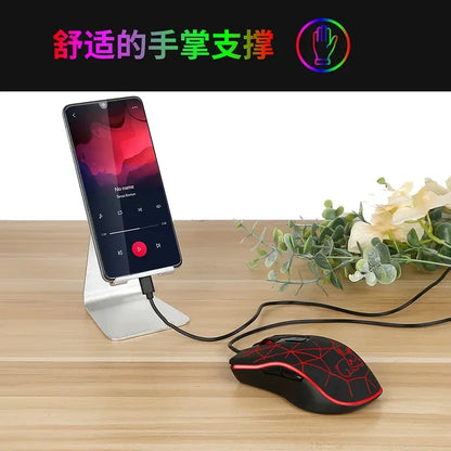 Wired Type-C Mouse with LED Lights, Type C USB Optical Mouse for Huawei, Apple Devices, Tablets, Laptops