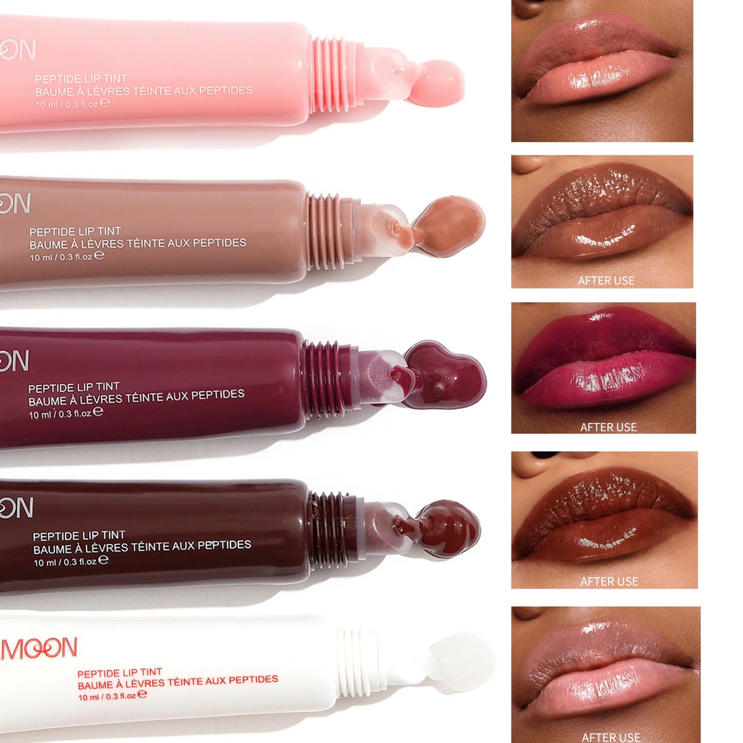 Soft Tube Mirror Lip Gloss Nude Brown, Plumping Lip Gloss Moisturizing Lip Oil, Transparent Lip-gloss Makeup