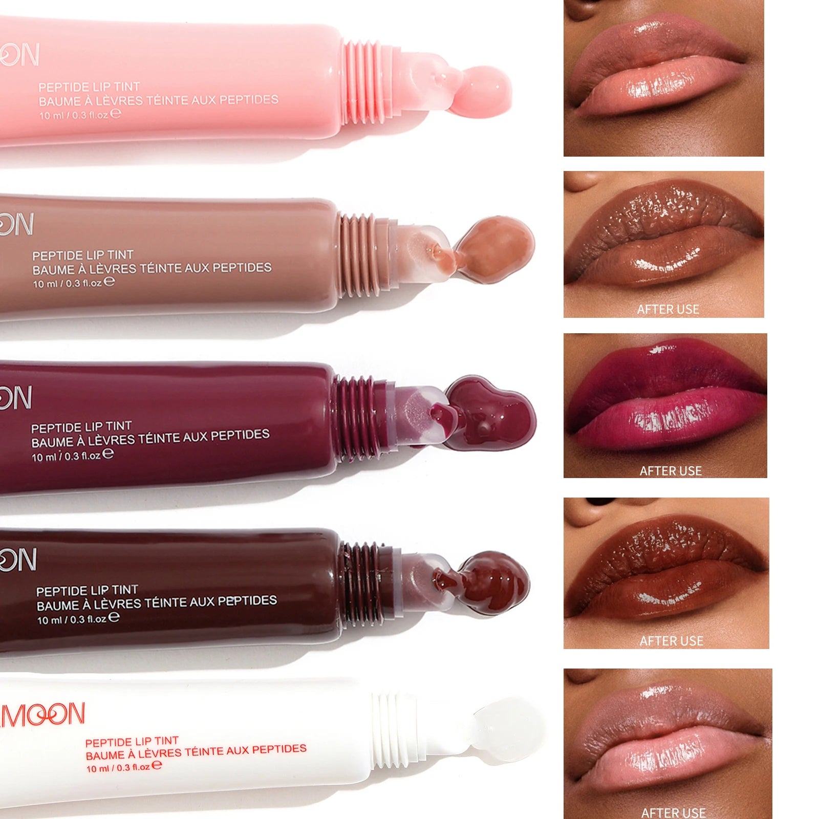Soft Tube Mirror Lip Gloss Nude Brown, Plumping Lip Gloss Moisturizing Lip Oil, Transparent Lip-gloss Makeup