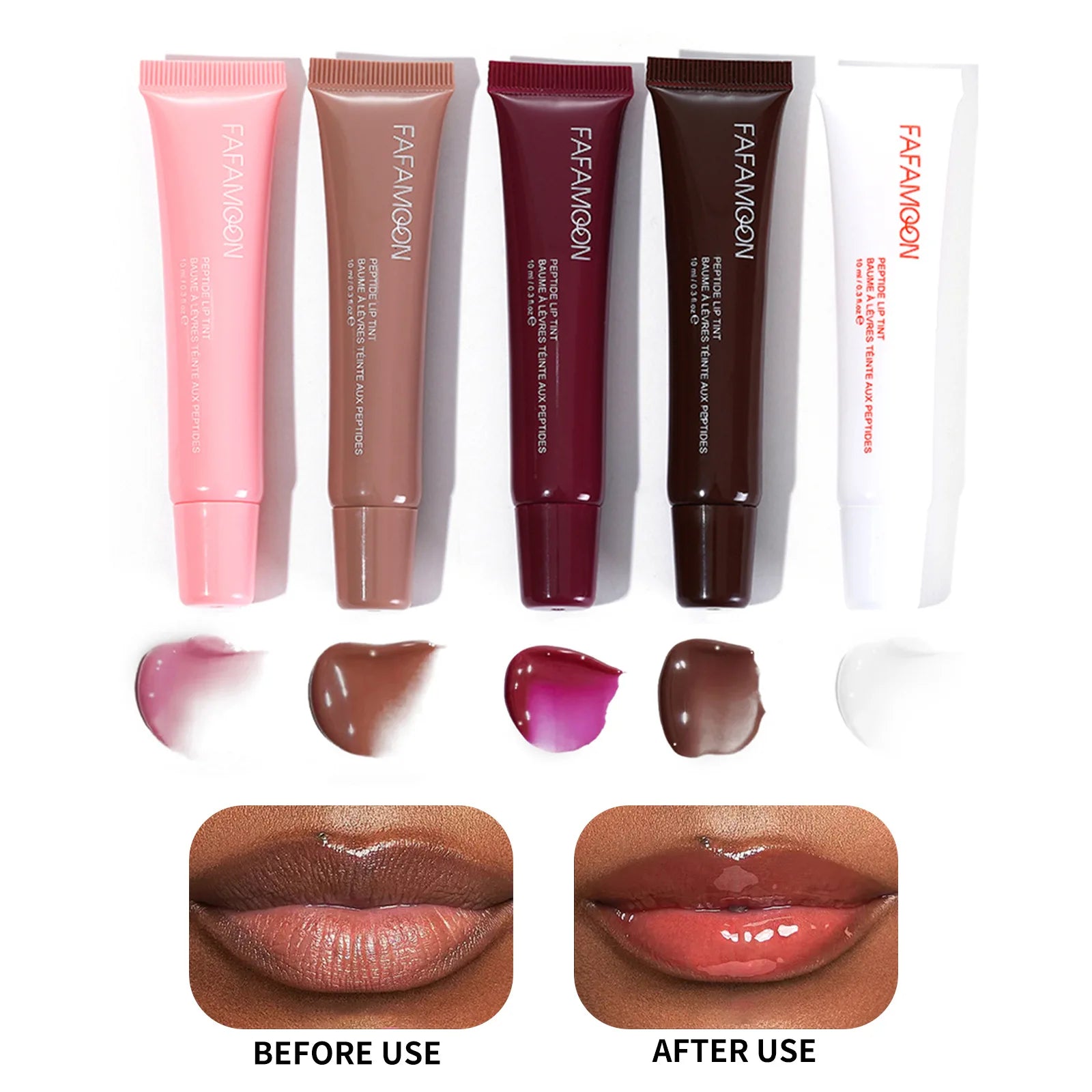 Soft Tube Mirror Lip Gloss Nude Brown Plumping Lip Gloss Moisturizing Lip Oil Transparent Lipgloss  2