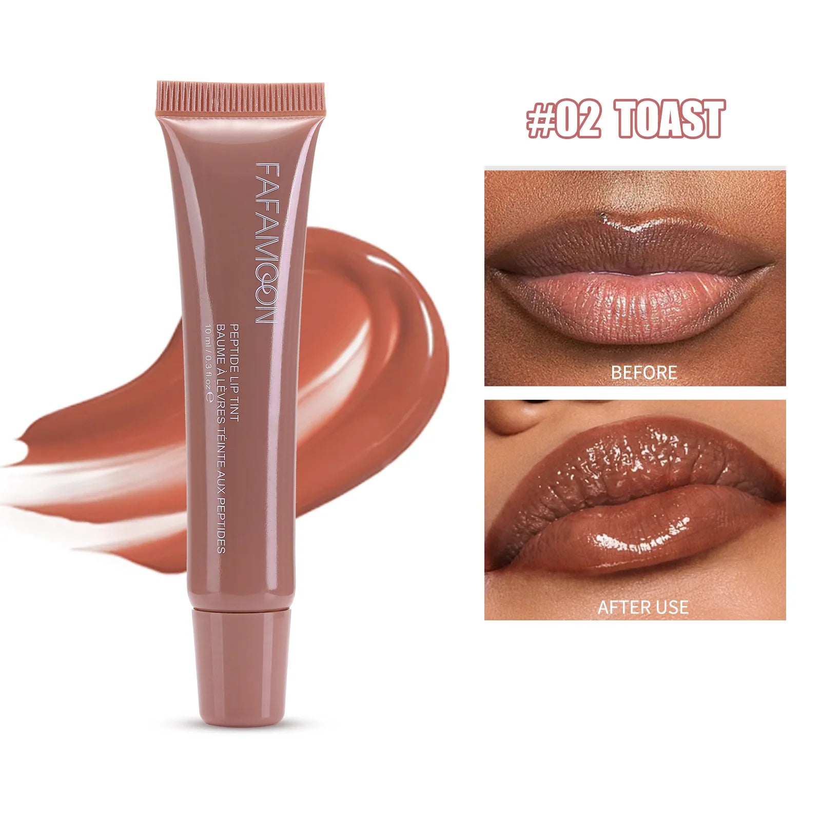Soft Tube Mirror Lip Gloss Nude Brown Plumping Lip Gloss Moisturizing Lip Oil Transparent Lipgloss  9