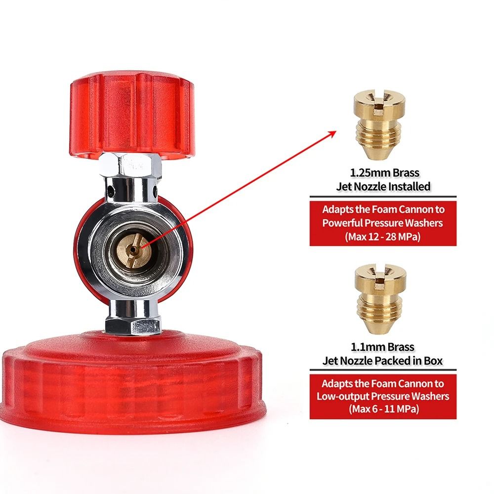 Pressure Washer Foam Cannon With Aluminum Body And 14 Inch Quick Connector For Ryobi Greenworks And 1