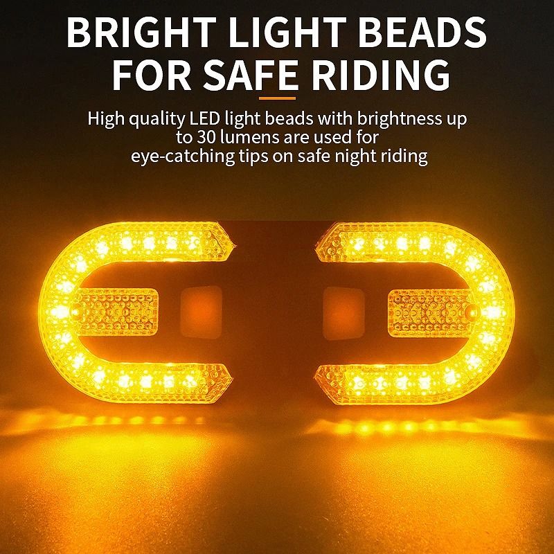 Wireless Bicycle Turn Signal Light With LED Taillight And USB Rechargeable Remote Control For Safe  3