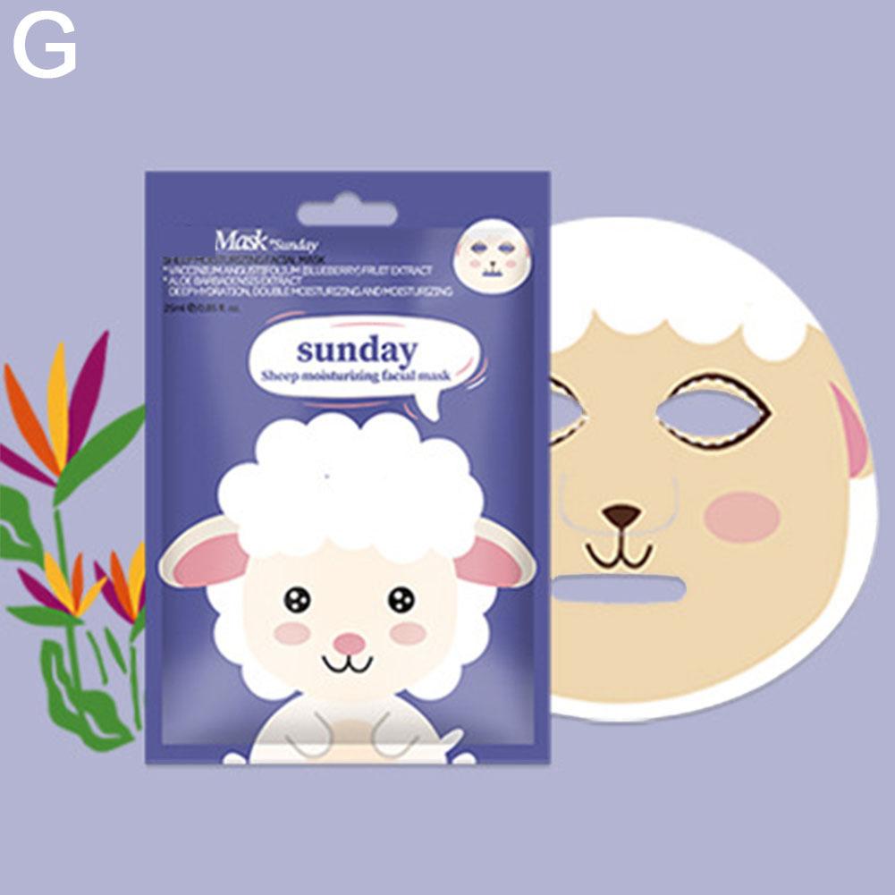 Cute Cartoon Facial Mask, Moisturizing Hydrating Mask for Deep Moisturizing Tender Skin, Animal Mask Skin Care Gift