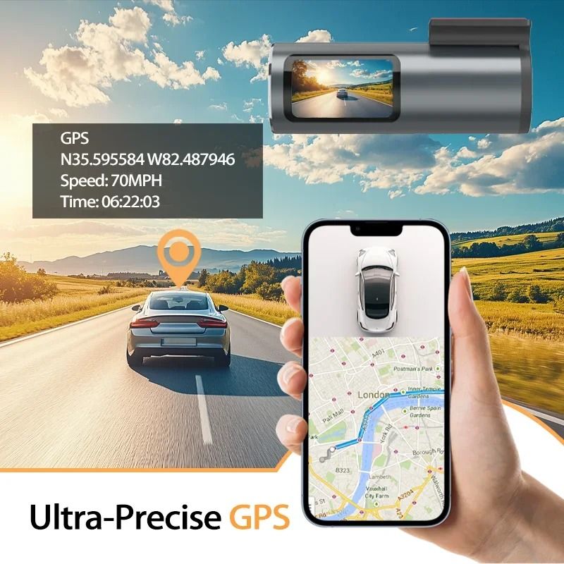 4K Dash Cam With WiFi GPS And Parking Mode For Cars With Loop Recording And G Sensor 2