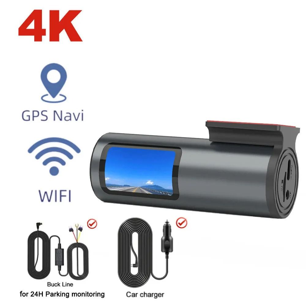 4K Dash Cam With WiFi GPS And Parking Mode For Cars With Loop Recording And G Sensor 7
