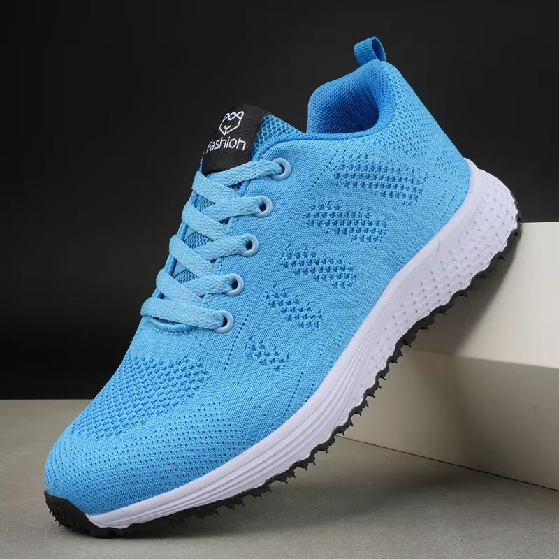 AirFlex Womens Breathable Knit Lace Up Sneakers Lightweight Low Top Walking Shoes 6