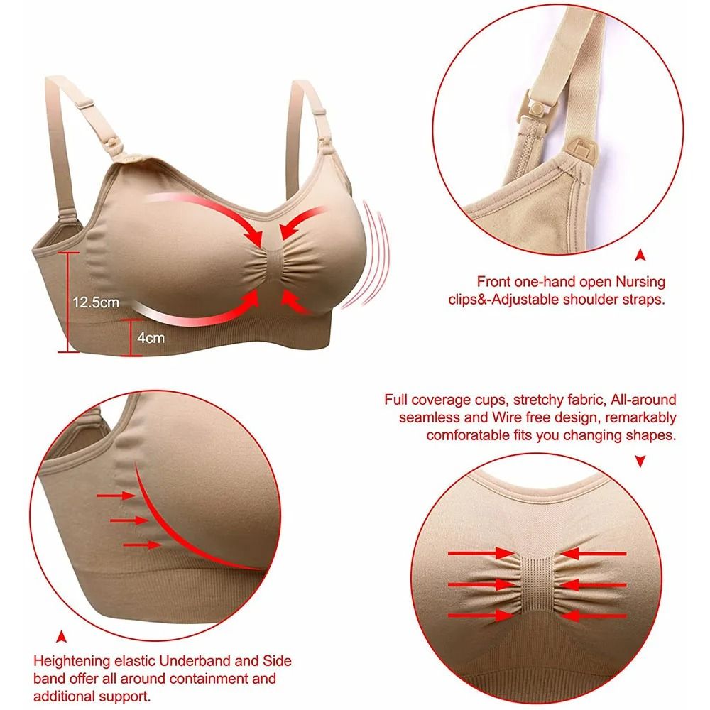 Breathable Wirefree Nursing Bra For Maternity And Breastfeeding Support 1