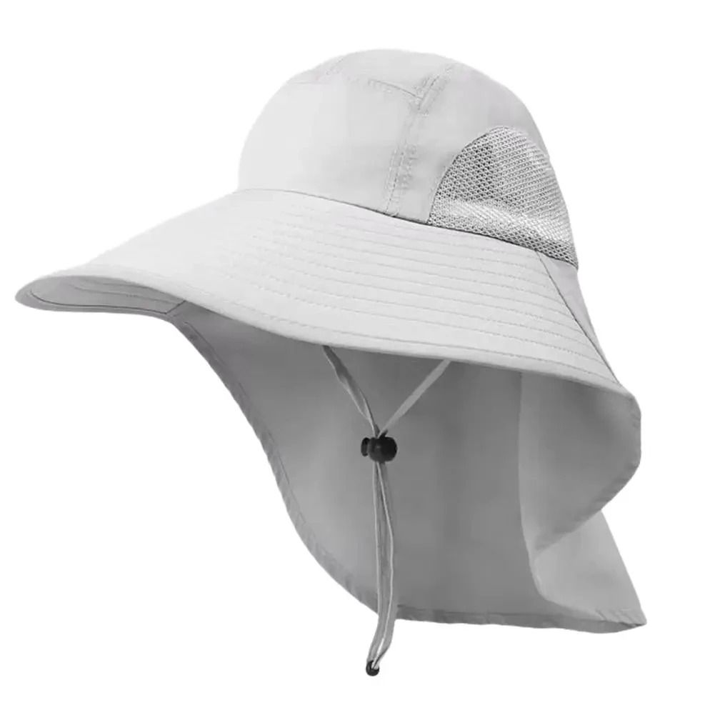 Wide Brim Sun Hat With Neck Flap And Adjustable Fit For Outdoor UV Protection 3