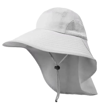 Wide Brim Sun Hat With Neck Flap And Adjustable Fit For Outdoor UV Protection 3