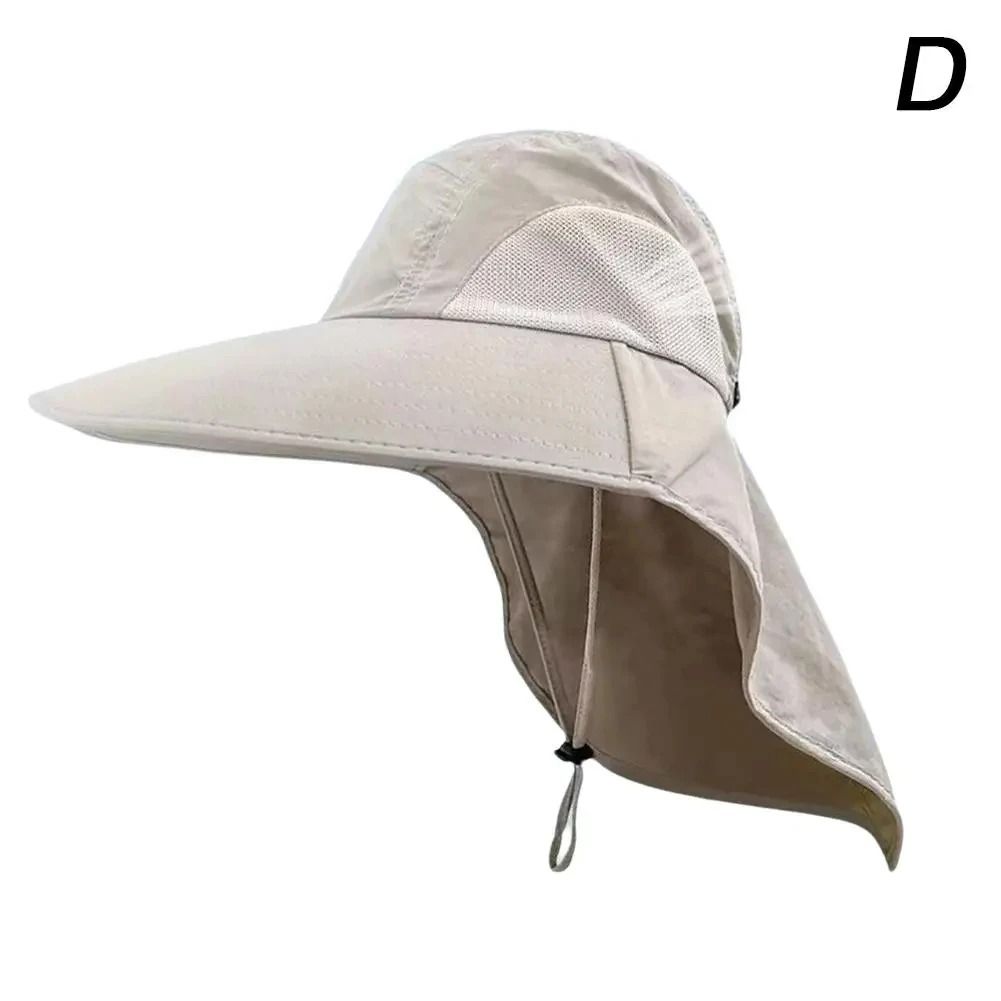 Wide Brim Sun Hat With Neck Flap And Adjustable Fit For Outdoor UV Protection 6