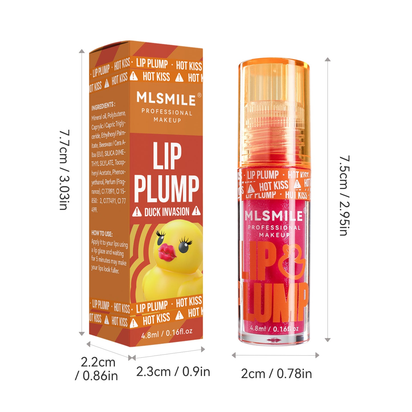 Duck Lip Plump Lip Oil Moisturizing Lip Gloss Mirror Finish, Water Nature Long-Lasting Gloss, Pearl Lip Glaze Set