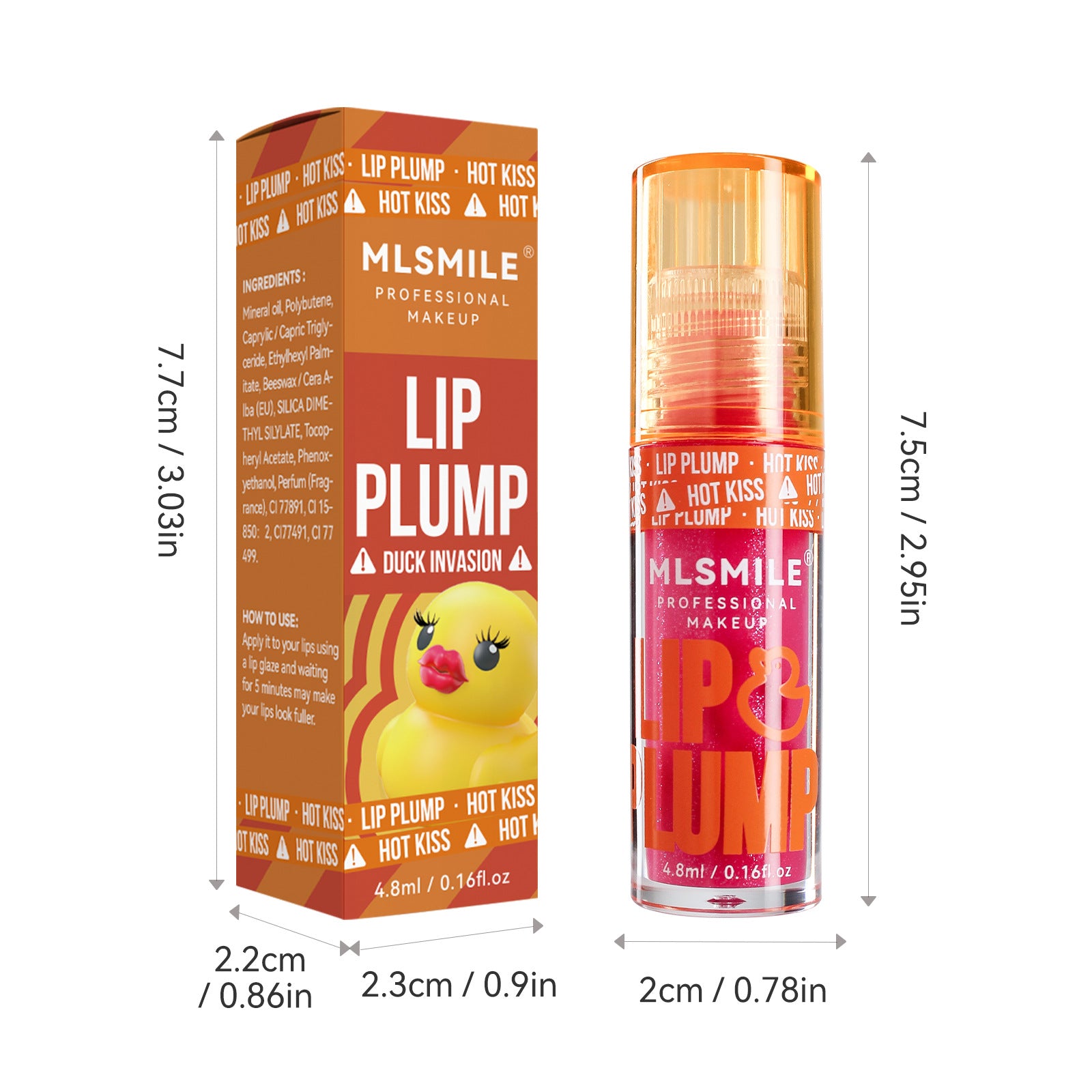 Duck Lip Plump Lip Oil Moisturizing Lip Gloss Mirror Finish, Water Nature Long-Lasting Gloss, Pearl Lip Glaze Set