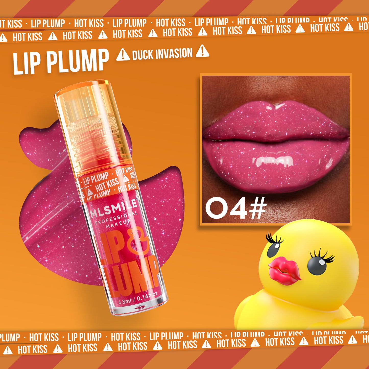Duck Lip Plump Lip Oil Moisturizing Lip Gloss Mirror Finish, Water Nature Long-Lasting Gloss, Pearl Lip Glaze Set