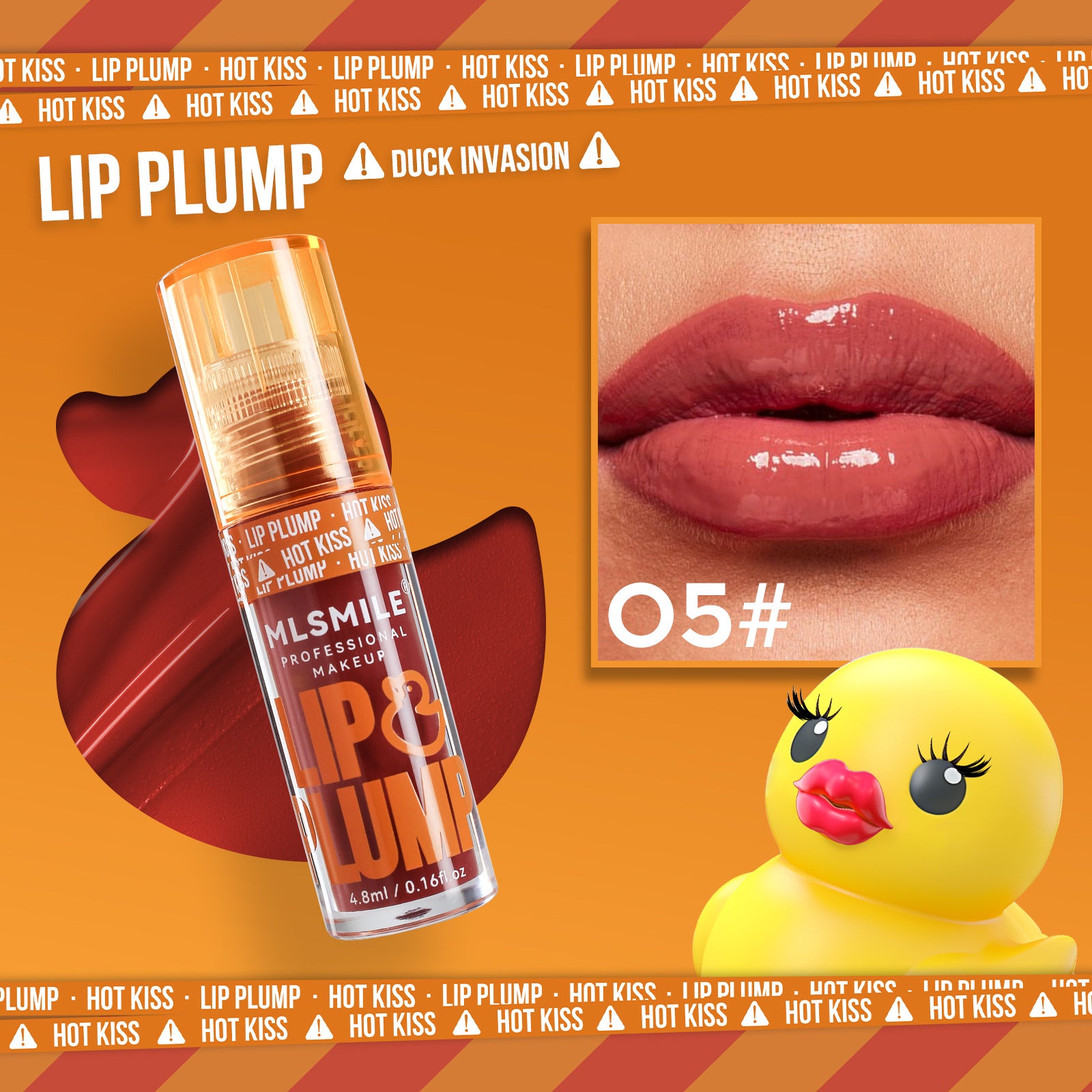 Duck Lip Plump Lip Oil Moisturizing Lip Gloss Mirror Finish, Water Nature Long-Lasting Gloss, Pearl Lip Glaze Set