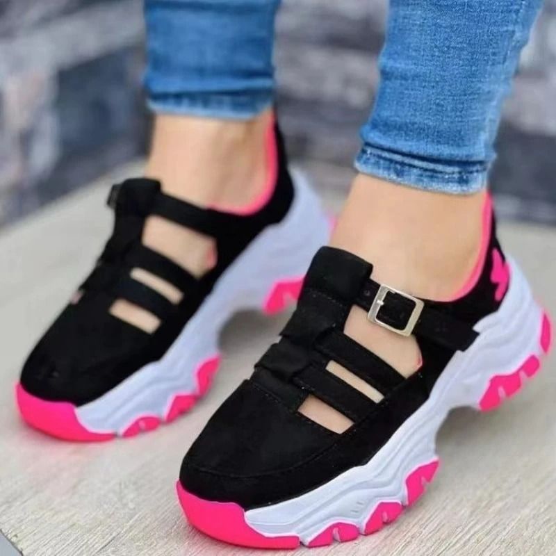 Womens Thick Sole Summer Sandals  Breathable Comfort With Hollow SlipOn Design 2