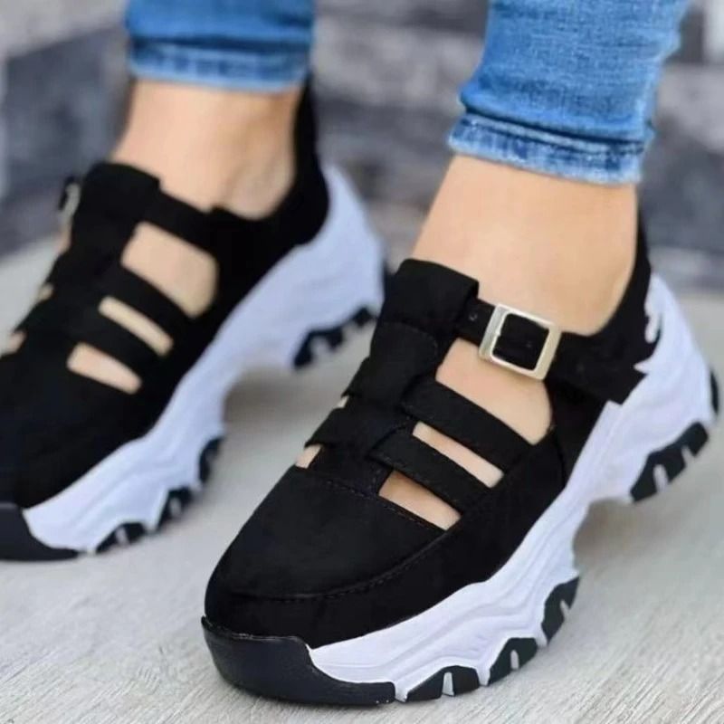 Womens Thick Sole Summer Sandals  Breathable Comfort With Hollow SlipOn Design 6